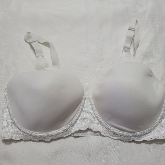 LEADING LADY white 34D Underwire Nursing Bra NWOT - Picture 1 of 5